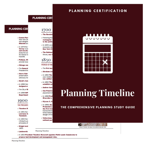 Planning Timeline AICP Study Guide