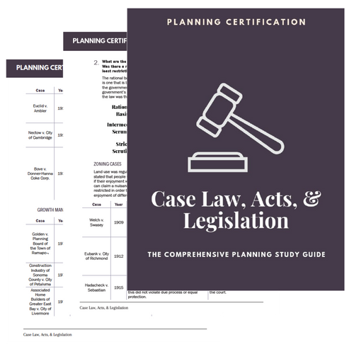 Case Law, Acts, & Legislation AICP Study Guide