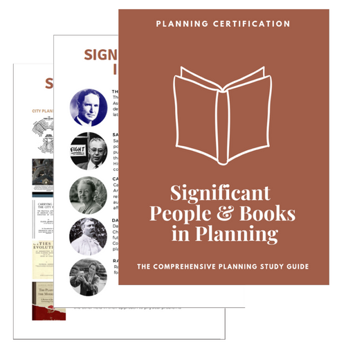 Significant People and Books in Planning AICP Study Guide